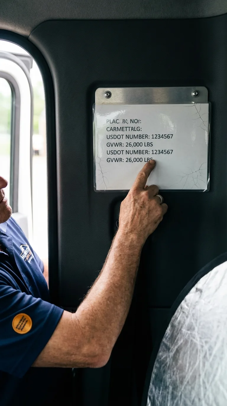 USDOT licensing placard verification in Utica
